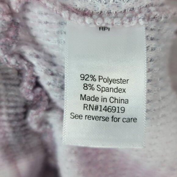 SO Lounge Life Pants Pink XS Tie Dye PJ Long Jogger Pull On Waffle Sweatpants - Picture 7 of 7